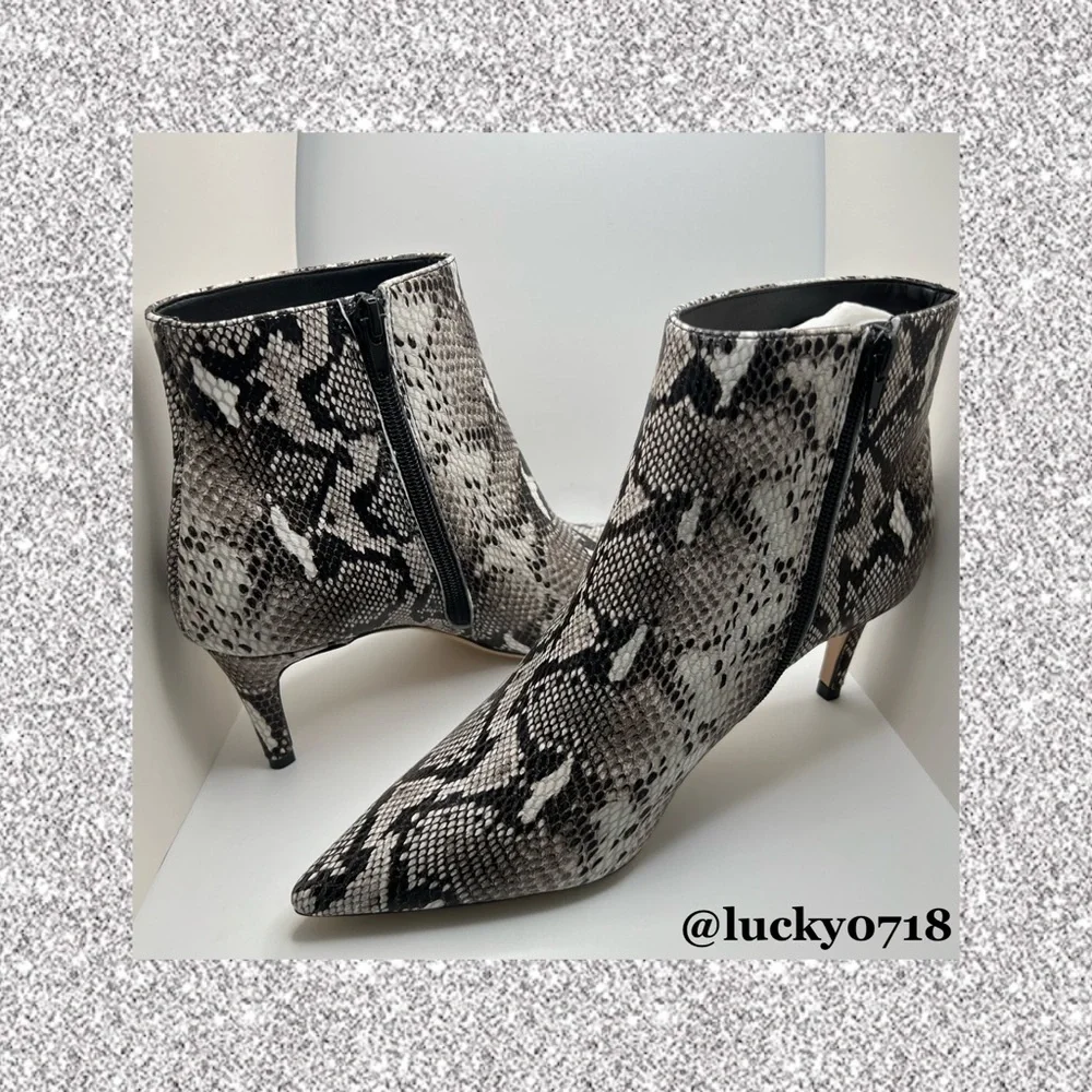 Tony Bianco NWT Gessy Bootie in Natural Snake Sz 7 - Picture 4 of 14